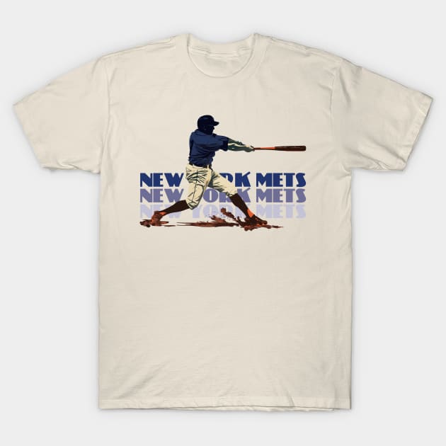 Retro New York Mets Slugger T-Shirt by Rad Love